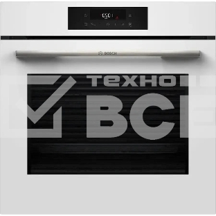 Духовой шкаф электрический Bosch HJG852YW0T Serie 6, 60 см, 66 л, белый,сенсорное управление, 8 режимов+AutoPilot 30(30 автоматических программ), LCD-дисплей, галогенное освещение, самоочистка EcoClean,Soft Open and Soft Close door,телескопические направляющие на 2 уровнях