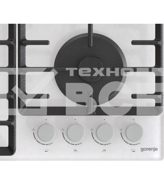 Газовая варочная панель Gorenje GT642AXW, 4 конфорки, закаленное стекло, белый