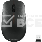 Мышь беспроводная Lenovo 400 черный, 1200 dpi, радиоканал, USB, кнопки - 3, фото 1
