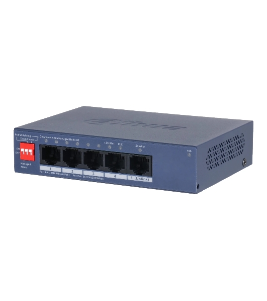 Коммутатор Dahua DH-CS4005-4ET1GT-60, 1×1 Гбит/с, управляемый