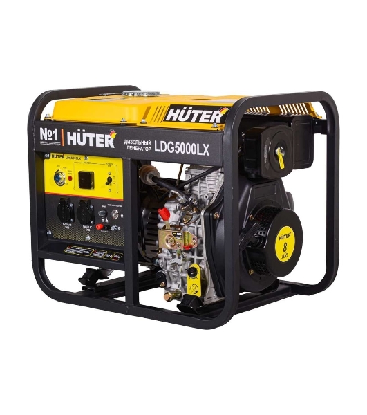 Электрогенератор дизельный Huter LDG 5000LX, 3.3 кВт, 82 дБ, 79 кг