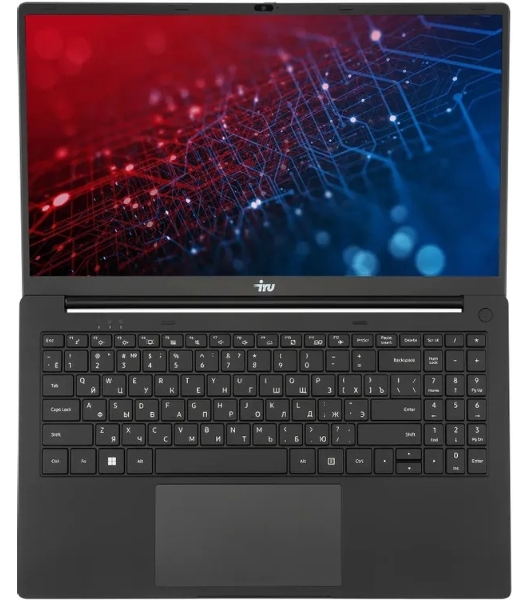 Ноутбук iRU Strato 15ALI/15.6'/IPS/Intel Core i7-12650H/16Gb/512Gb/SSD/Intel UHD Graphics/FreeDOS/черный/2.1kg