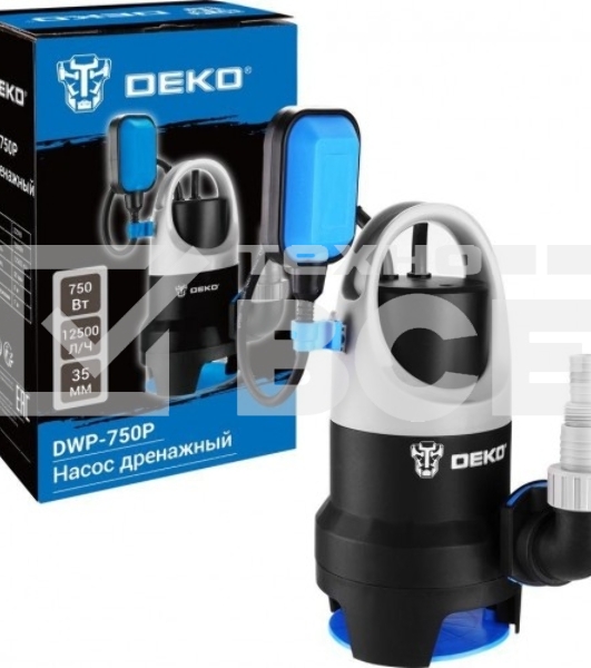 Насос садовый дренажный Deko DWP-750P 750Вт (076-0515)