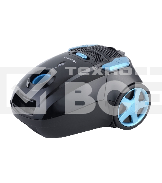 Пылесос Willmark VC-2650DBM голубой/черный, 450/2200 Вт, уборка сухая, пылесборник мешок 3 л