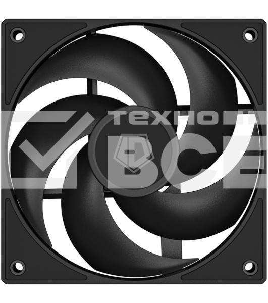Вентилятор для корпуса ID-Cooling AS-120-K черный, 120 мм, 2000 об/мин, 27.2 дБ, 4 pin