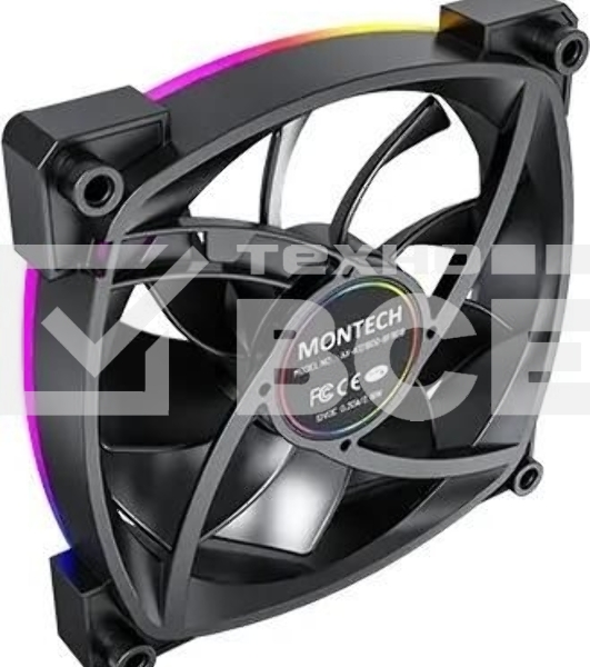 Вентилятор для корпуса Montech AX120 ARGb 120х120x25 черный 4-pin 27дБ (AX120 PWM BLACK) Ret