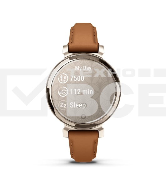 Смарт-часы Garmin Lily 2 Classic кремовое золото, коричневый кожаный ремешок 35,4мм