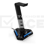 Держатель для наушников Headphone stand Genius GX-UH100, RGB, USB-A x2 / USB-C x2, USB 2.0, фото3
