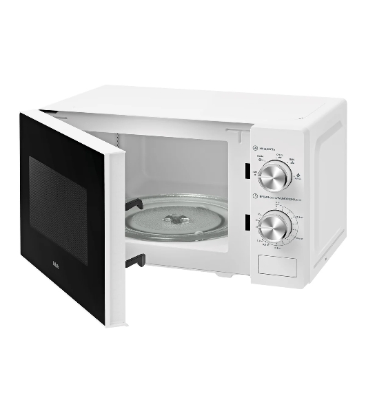 Микроволновая печь BBK 20MWS-763M/W белый, 20 л, 700 Вт, переключатели - поворотный механизм