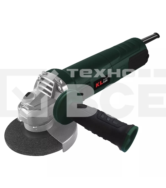 Угловая шлифовальная машина (болгарка) KLPRO KLAT11511 c регулировкой оборотов (сеть, 1100Вт, 125мм, 3000-11000об/мин)