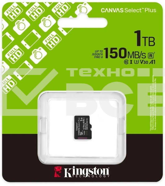Флеш карта microSDXC 1Tb Kingston SDCS3/1TbSP Canvas Select Plus w/o adapter