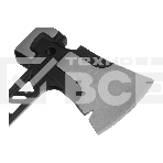 Топор цельнокованый Denzel 600 г, двухкомпонентная обрезиненная рукоятка, фото4