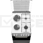 Плита комбинированная Darina 1D KM 241 337 W белый/черный, конфорок 4 шт, духовка 50 л, 50 см x 85 см x 60 см, фото3