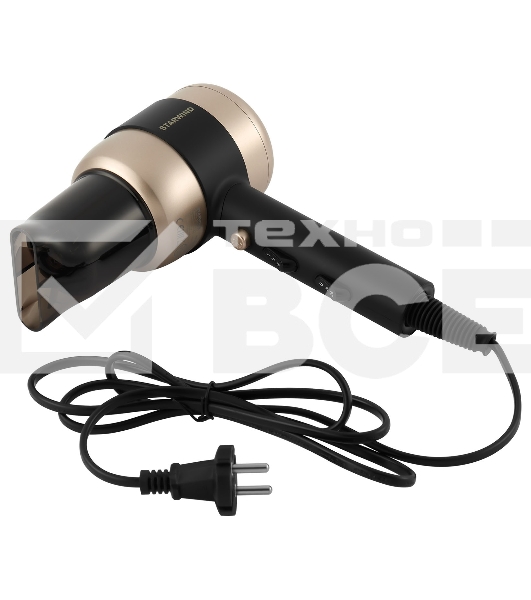 Фен Starwind SHD 7072 1800Вт черный/золотистый