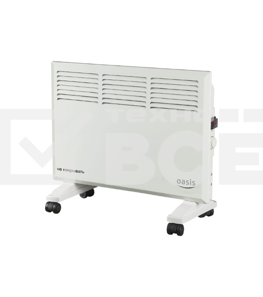 Конвектор Oasis KM-15 белый, 1500 Вт, 20 м2, термостат