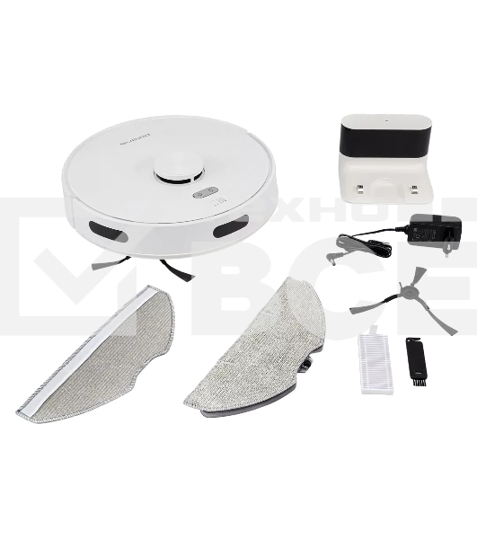 Робот-пылесос Polaris PVCR 6001 WIFI IQ Home белый, 3200 мAч Li-Ion, уборка суxая/влажная, пылесборник контейнер 0.4 л