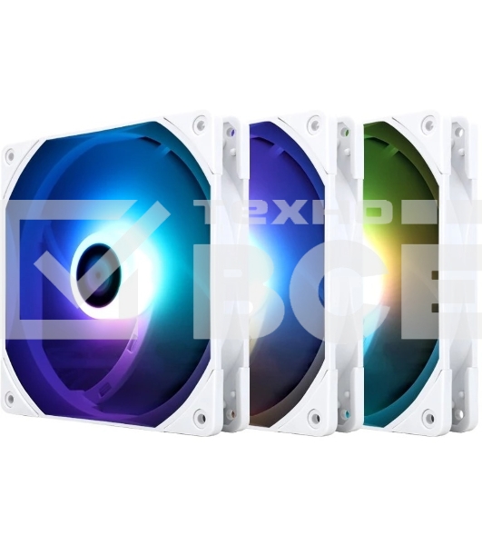 Кулер для корпуса Thermalright TL-C14W-Sx3 белый (140x140x26mm, 4-pin PWM, ARGB, 74.3CFM, 26.6dBA, 1500RPM)