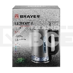 Чайник электрический BRAYER BR1060 2200 Вт, 1,7 л, стальной/черный, фото7