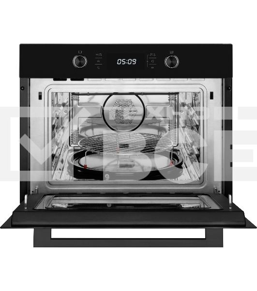 Духовой шкаф компактный с СВЧ встраиваемый Weissgauff OE 449 PDB Black Edition чёрный