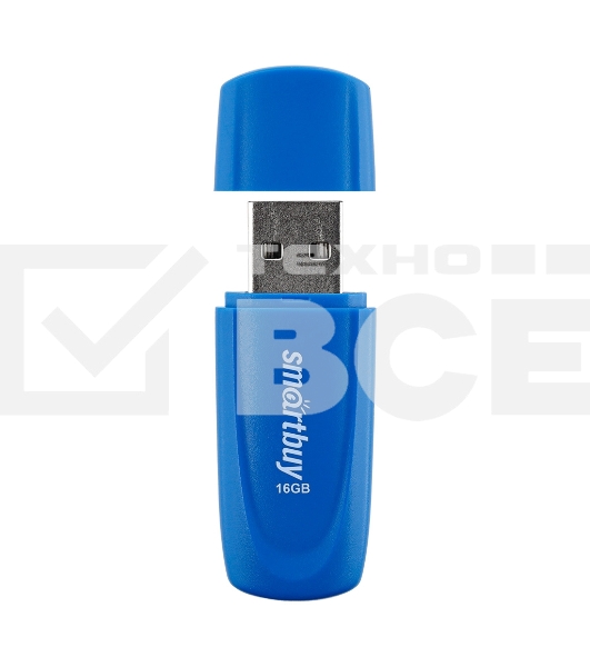 Флешка USB Smartbuy Scout Blue (SB016Gb2SCB), 16Gb, USB 2.0, R/W 15/12, синий