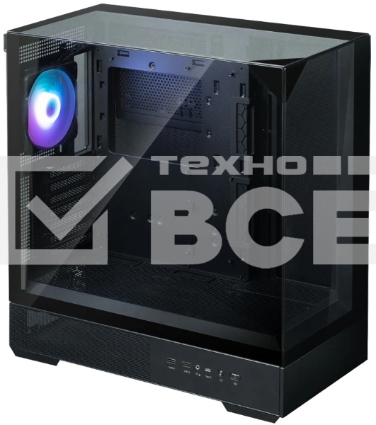 Компьютерный корпус ZALMAN P40 Prism, ATX, черный, WINDOW, 2x3.5