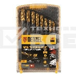 Набор сверл по металлу Denzel 1-10 мм, HSS-Tin, Golden Tip, 19 шт, фото2