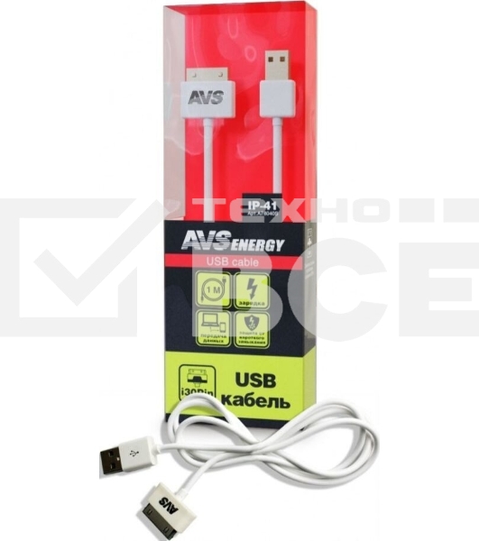 Кабель AVS IP-41 для iphone 4 (1м)