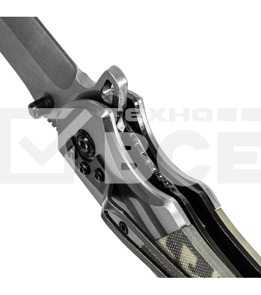 Нож складной Denzel, многоцелевой, системы Liner-Lock, с накладкой G10 на классической рукоятке 79207