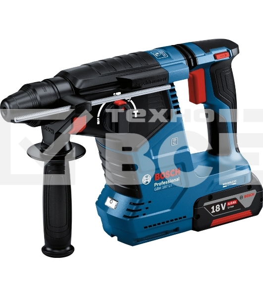 Перфоратор Bosch GbH 187-LI патрон:SDS-plus уд.:2.4Дж аккум. (кейс в комплекте)