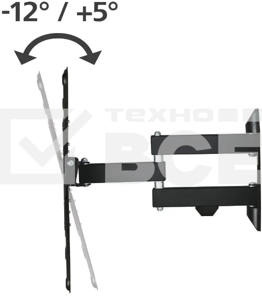 Кронштейн для телевизора Hama 00220824 черный 32'-65' макс.25кг настенный поворот и наклон