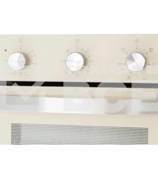 Шкаф духовой электрический Maunfeld EOEC516BG, встраиваемый, 51л, дверца с 2 стеклами, бежевый