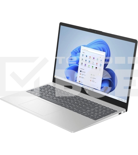 Ноутбук HP 15 15-fc0196nia 15.6'/IPS/AMD R5-7520U/8Gb/512Gb SSD/AMD Radeon 610M/noOS/серебристый/1.59kg