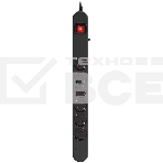 Сетевой фильтр Ippon NF-EU-1.8-10 1.8м (6 розеток) черный (коробка), фото 1