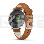 Смарт-часы Garmin Lily 2 Classic кремовое золото, коричневый кожаный ремешок 35,4мм, фото7
