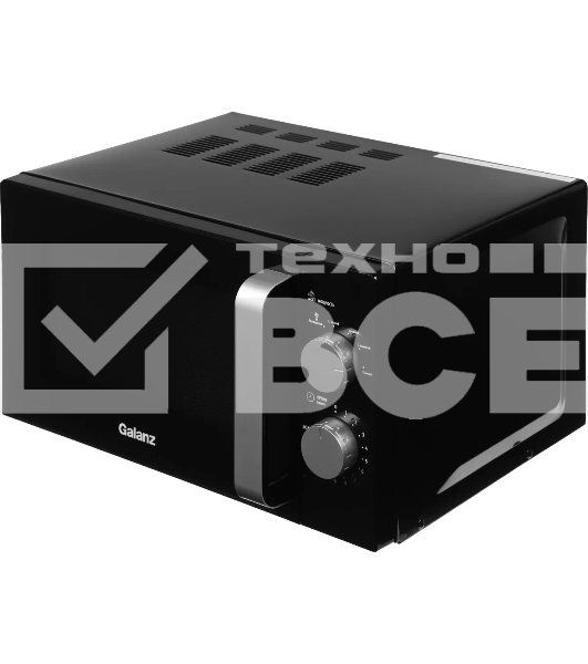Микроволновая печь Galanz MOS-2401FMB черный, 20 л, 800 Вт, поворотный механизм