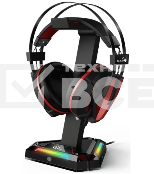 Держатель для наушников Headphone stand Genius GX-UH100, RGB, USB-A x2 / USB-C x2, USB 2.0
