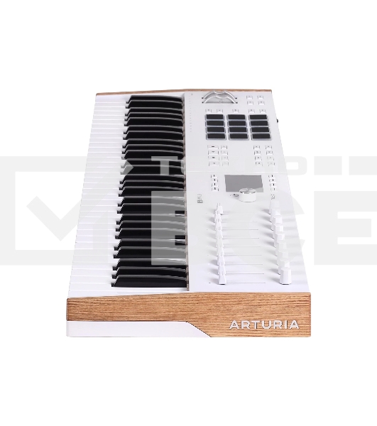 Клавиатура MIDI [231631] Arturia [KeyLAB 61 MK3 White] 61 клавиша, полувзвешенная механика, дисплей, 12 пэдов, 9 фейдеров, 9 поворотных регуляторов, 3 входа для подключения педалей, MIDI in/out, USB-C