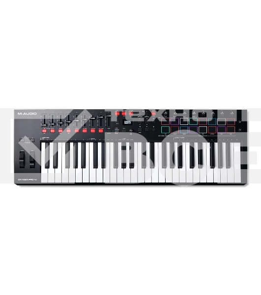 Клавиатура MIDI [OXYGENPRO49] M-audio [Oxygen Pro 49] 49 клавиш, 8 энкодеров, 9 фейдеров, 16 пэдов, 12 кнопок управления, колеса высоты тона и модуляции, smart control, auto-mapping, встроенный арпеджиатор, 1/4
