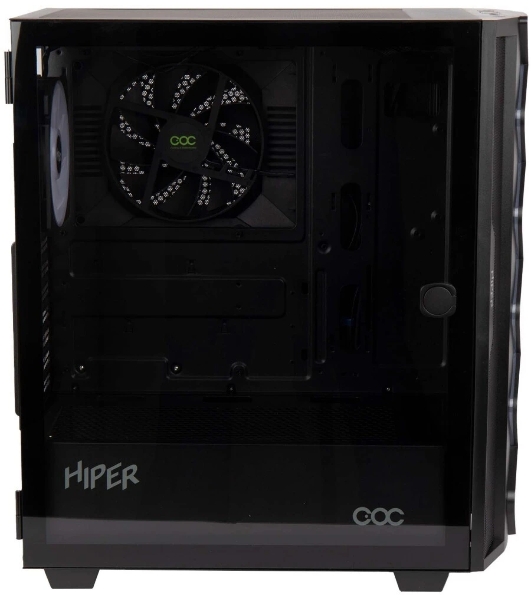 Компьютерный корпус Hiper DCB черный без БП ATX 1x120mm 1x140mm 1xUSB2.0 1xUSB3.0 audio bott PSU