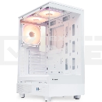 Компьютерный корпус HSPD F510, Panoramic Mid Tower, белый, TG, 0.5 SPCC, 3x120мм ARGB ATX, mATX, mITX 180/280/160мм 1x2.5', 1x3.5', 7xPCI 2xUSB-A 3.0 356x218x467мм, фото10