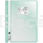 Папка-скоросшиватель Silwerhof 255123-04 A4, прозрачный верхний лист, 30 вкладышей, боковая перфорация, полипропилен зеленый, фото 1