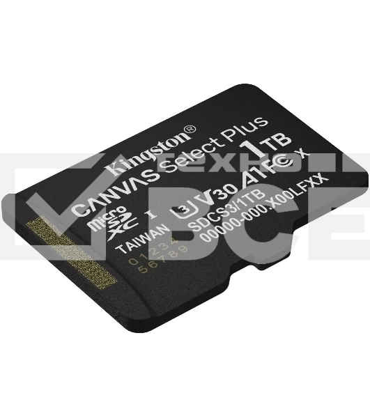 Флеш карта microSDXC 1Tb Kingston SDCS3/1TbSP Canvas Select Plus w/o adapter