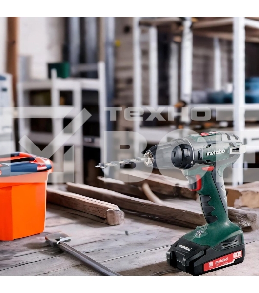 Дрель-шуруповерт Metabo BS 18 602207550, Аккумуляторный, 18В, 2 АКБ