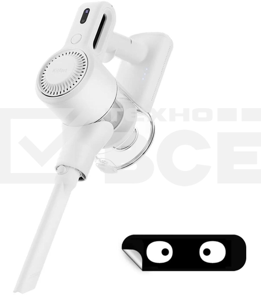 Пылесос вертикальный Kitfort КТ-5117 белый, питание от аккумулятора,  50 Вт, уборка сухая, пылесборник 0,5 л