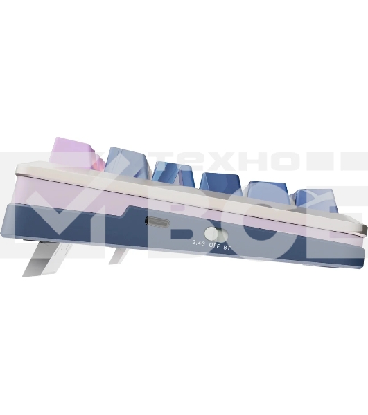 Клавиатура Redragon Flekact Pro гибридная, USB Type-A, Bluetooth, радиоканал, фиолетовый