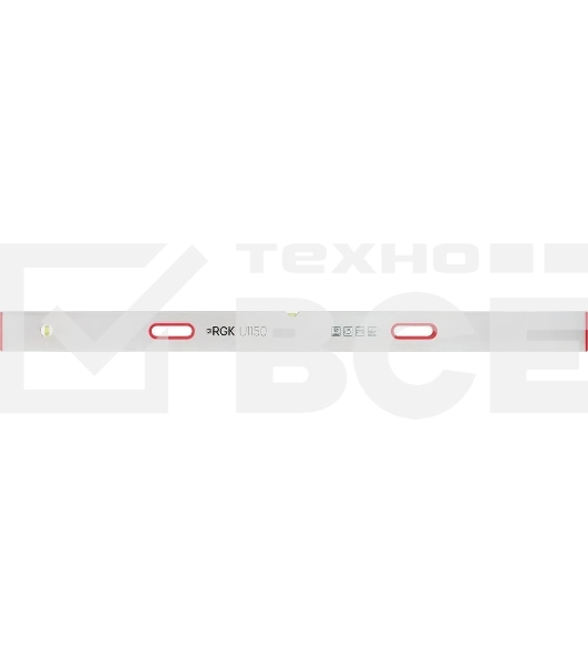 Уровень RGK U1150 пузырьковый 2глаз. магнит. серебристый/красный (752060)