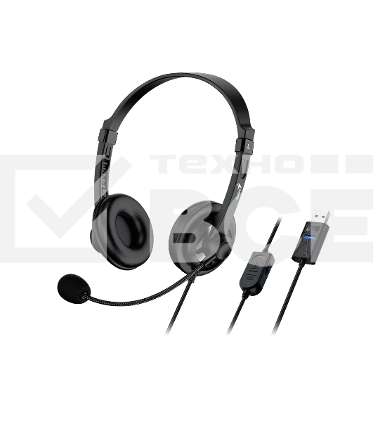 Проводные наушники Genius HS-230U черный, накладные, USB