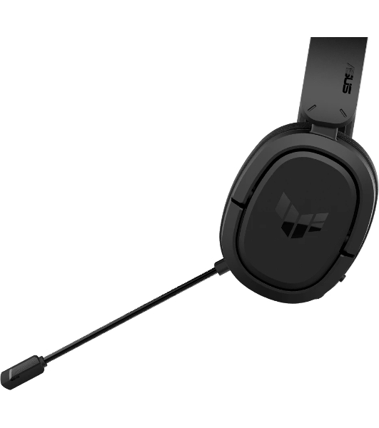 Гарнитура ASUS TUF Gaming H1 Wireless чёрный, беспроводная + проводная, USB/USB-C, до 15 ч, виртуальный 7.1, шумоподавление микрофона