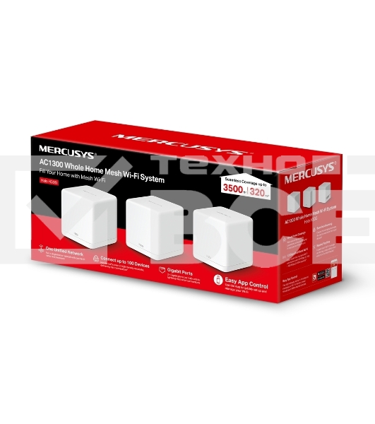 Бесшовный Mesh роутер Mercusys Halo H30G(3-pack) AC1300 10/100/1000BASE-TX