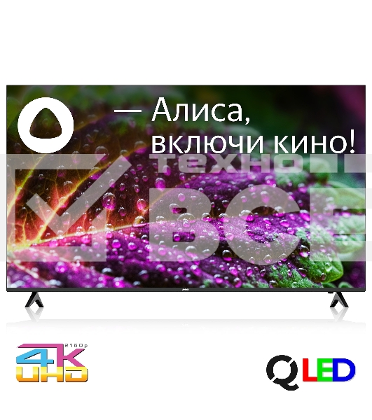 Телевизор BBK 65' 65LED-8249/UTS2C (B) черный QLED UHD 60Hz Яндекс ТВ